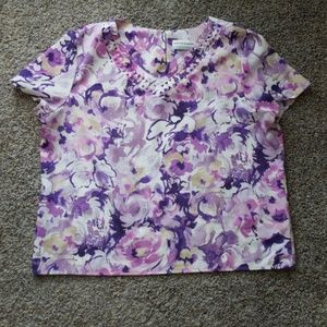 Alfred Dunner Floral Blouse